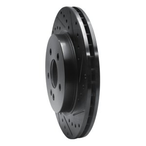 Mercedes-Benz ML430 Brake Rotor (1) - Front Right - R1 Concepts - Drilled & Slotted - Black - `98-`05